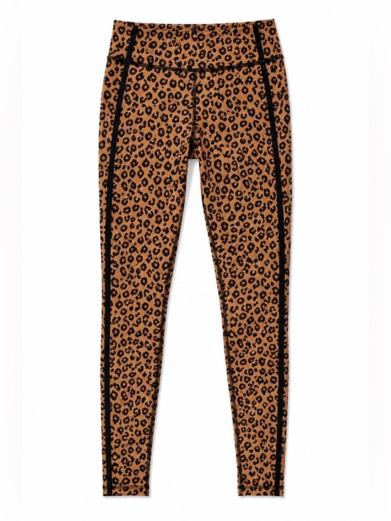 Aqua Pants - NWT AQUA ATHLETIC BROWN AND BLACK LEOPARD PRINT ACTIVE LEGGINGS